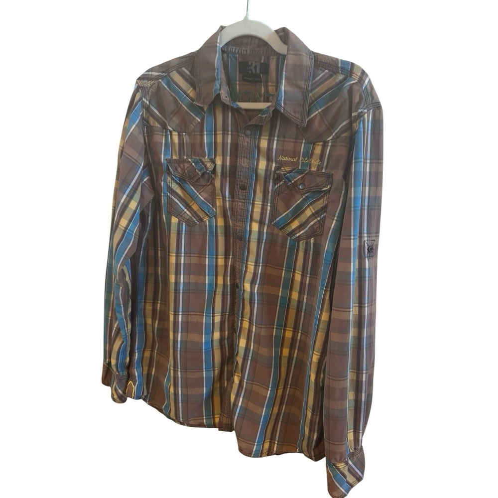 Vintage Lee31 Semi Fitted Plaid Men's Western Shirt Cheyenne Life Style *No Size